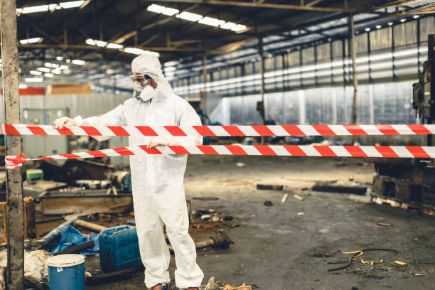 Professional Biohazard technician working in Baldwin, FL